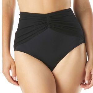 NWT Coco Reef Solid Diva High Waist Bikini Bottom M Black